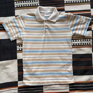 Vintage 70’s Our Gang Healthtex Button Collared Boy’s Tee Shirt. USA. Size 12.